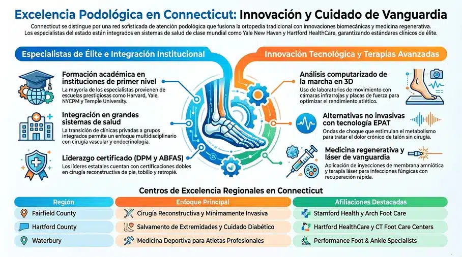 Guia podologogica en Connecticut