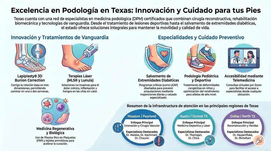 cuidado de los pies en Texas