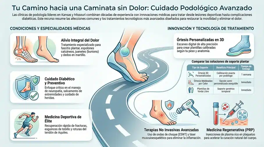 Cuidado podológico en Kansas