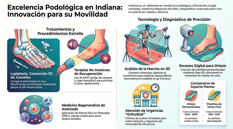 Cuidados podológicos en Indiana