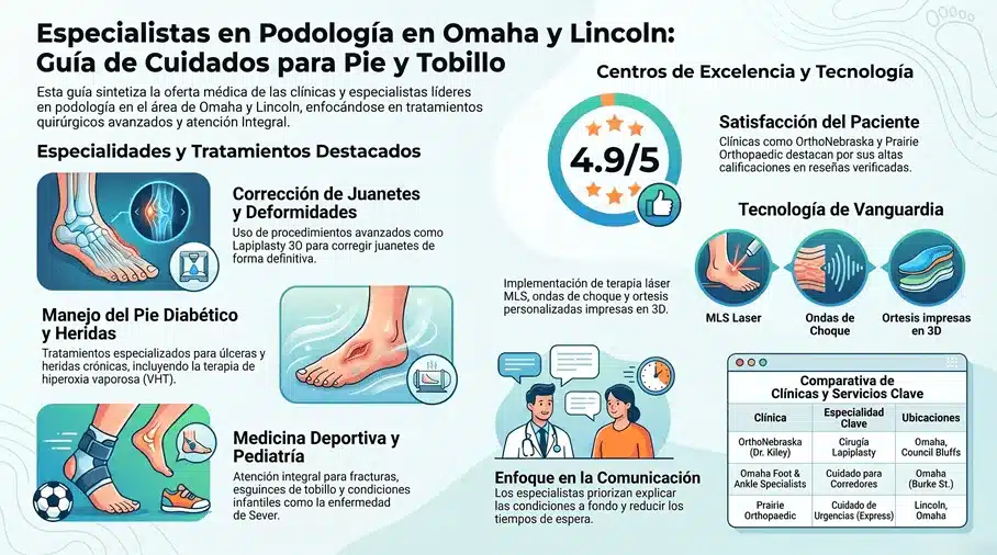 Especialistas en podología en Nebraska