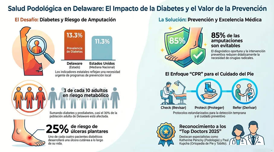 Salud podológica en Delaware