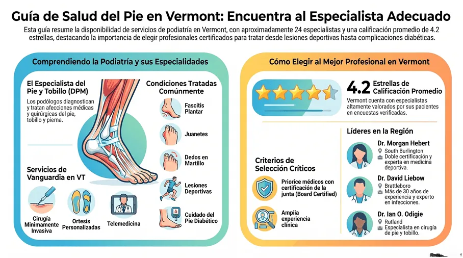 Cuidados podológicos en Vermont
