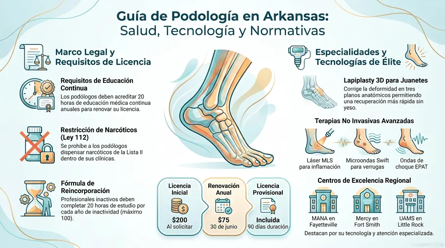 Cuidados podológicos en Arkansas