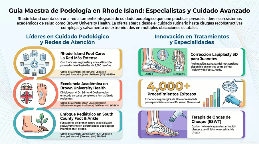 cuidados podológicos en 
Rhode Island