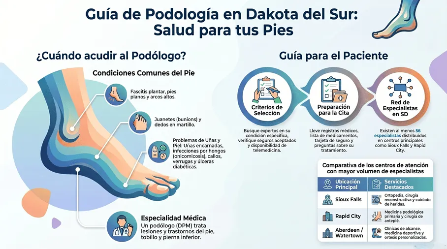 Tratamientos podológicos en Dakota del Sur 
