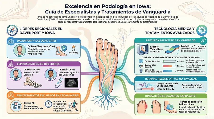Cuidado podológico en Iowa