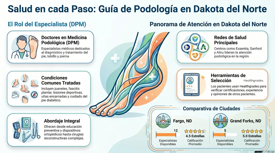Servicios de podología en Dakota del Norte